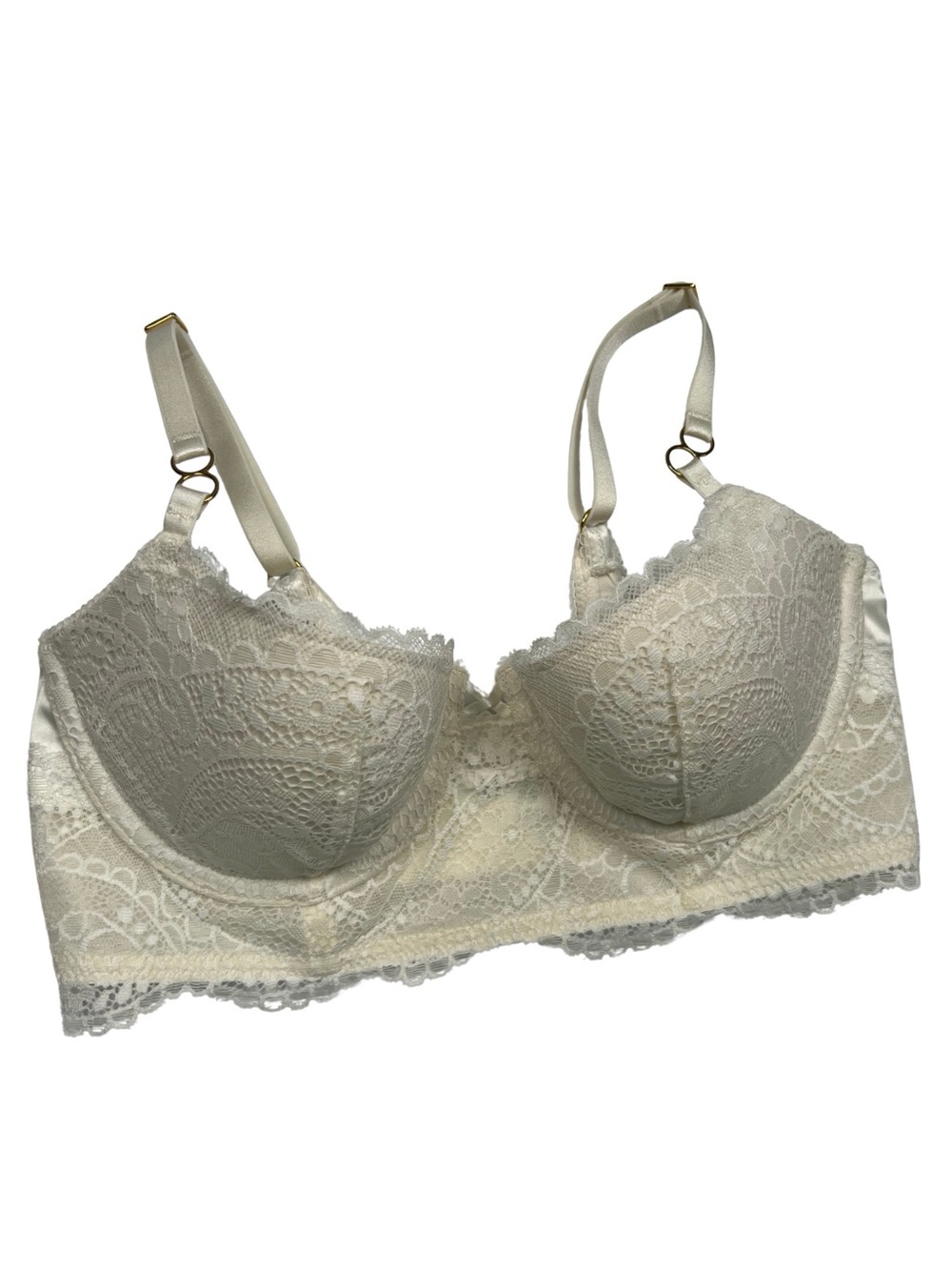 Aerie Cream Lace Underwire Padded Bra 32C